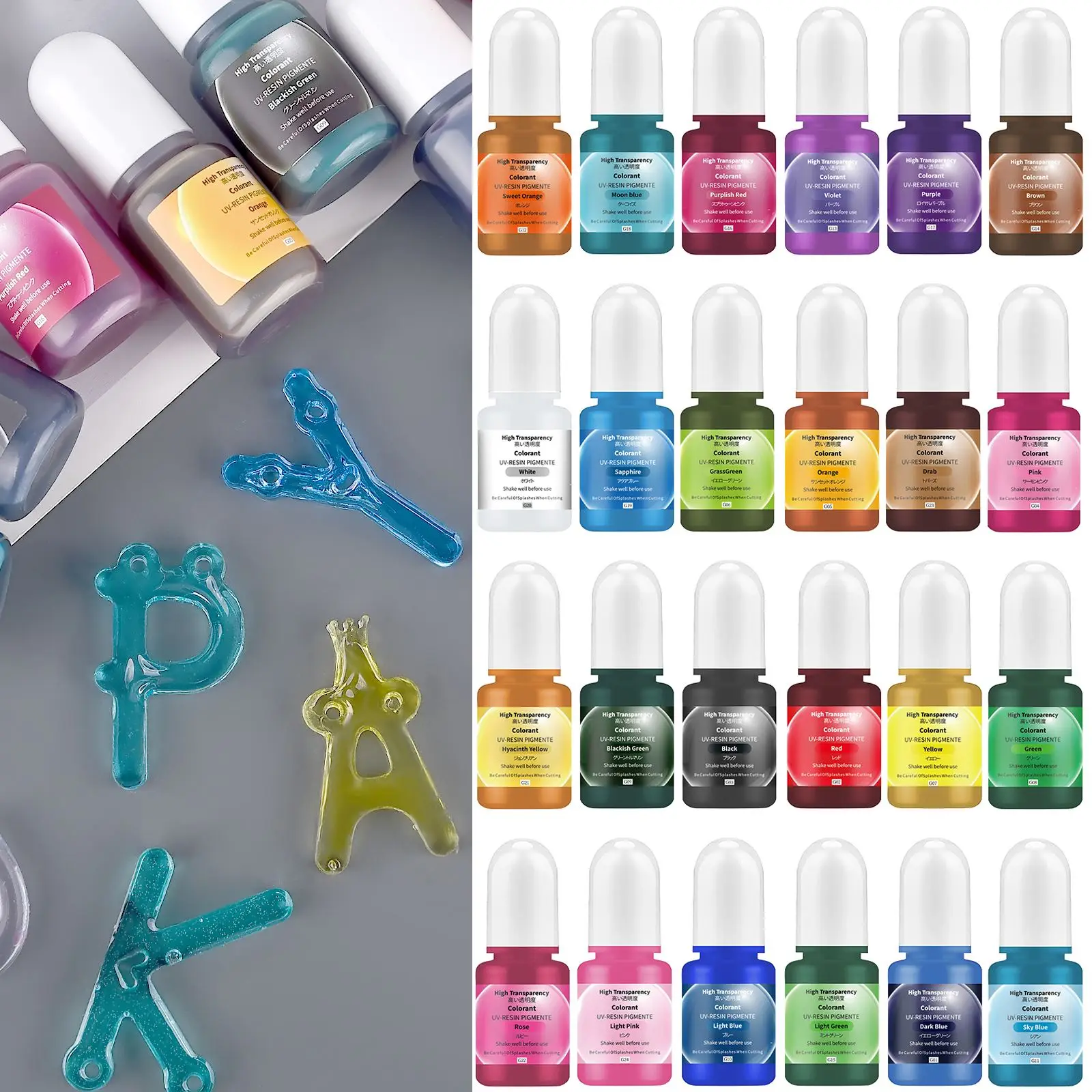 24 Kolory 5ml Pigment do Żywic – Epoxy Uv Resin Kit recenzja i cena
