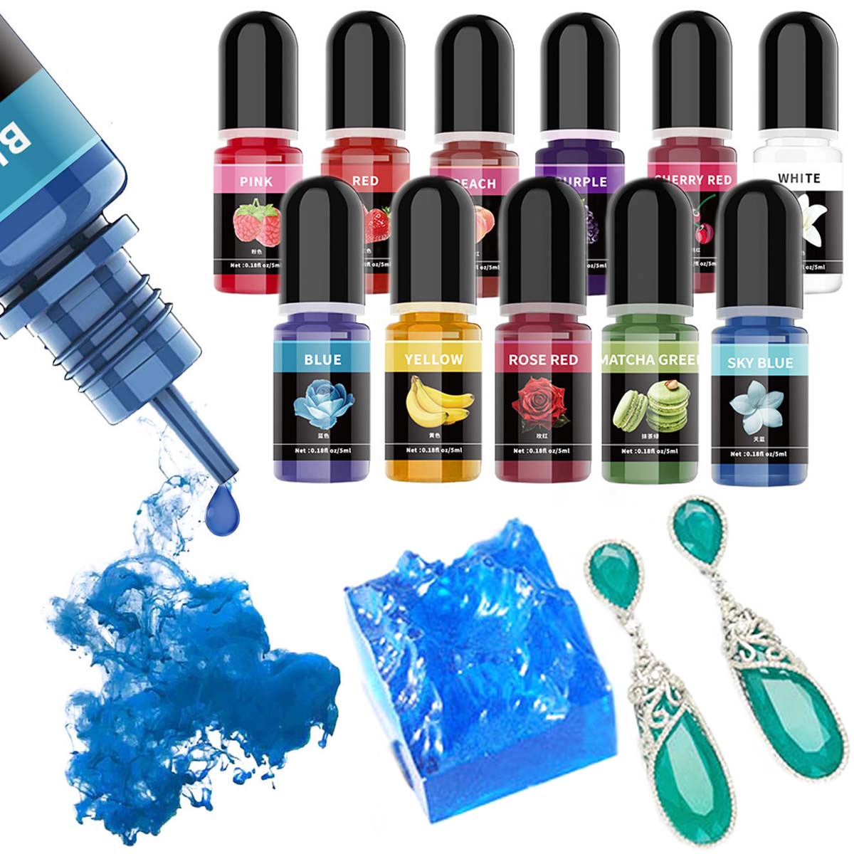 5ml/Butelek Pigment do żywicy  – Epoxy Uv Resin Kit recenzja i cena